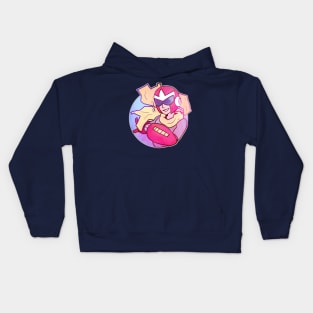 Vaporwave-Inspired Protoman Kids Hoodie